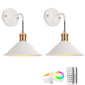 Black Wall Sconces with Remote