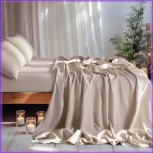 100% Linen Sheet Set Deep Pocket Fit Up to 19", Soft & Breathable Natural Flax Bedding, 4 Pcs King Size